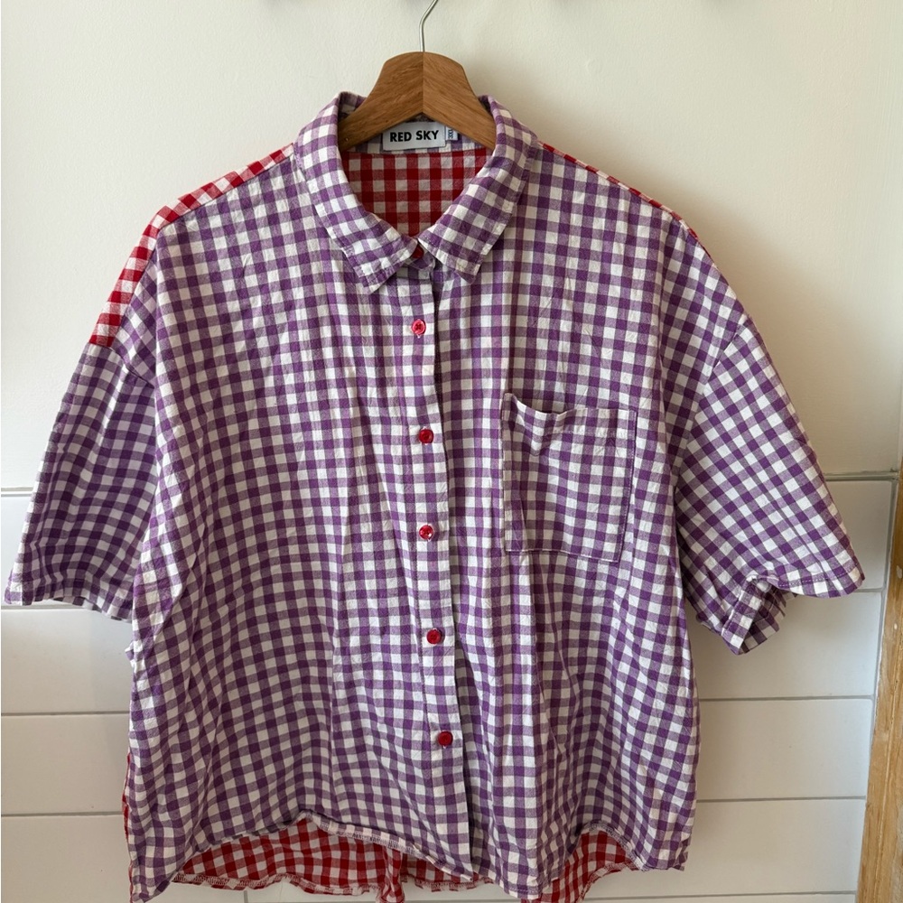 Purple and Red Checkered 3x Shirt